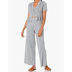 Catalina Grey Sweater Pants Pull On Soft Cozy Women's XXS